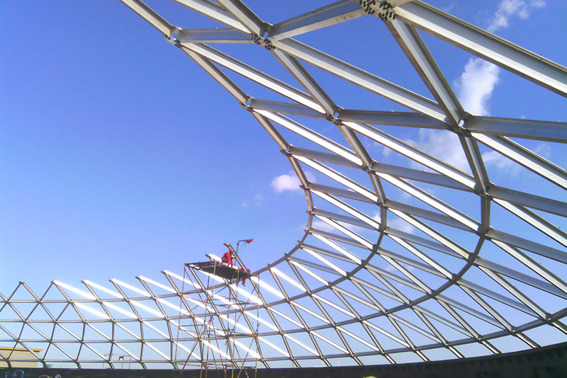 The Diameter 5-100m Aluminum Geodesic Dome Roof for Storage Tanks