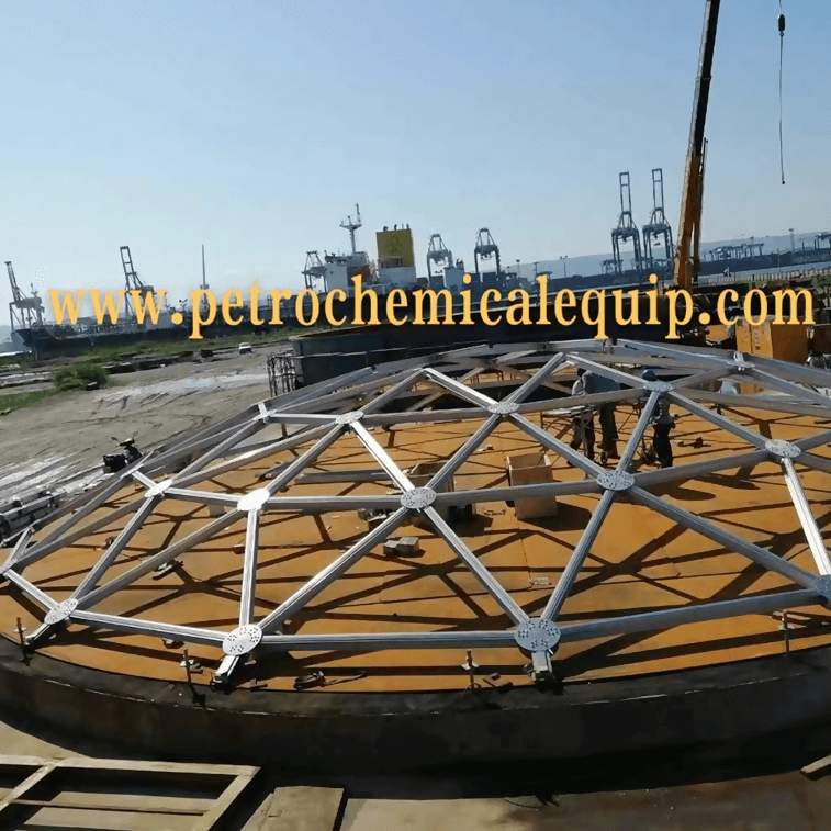 Aluminum Geodesic Dome Roof for Petrochemical and Water Storage Tanks