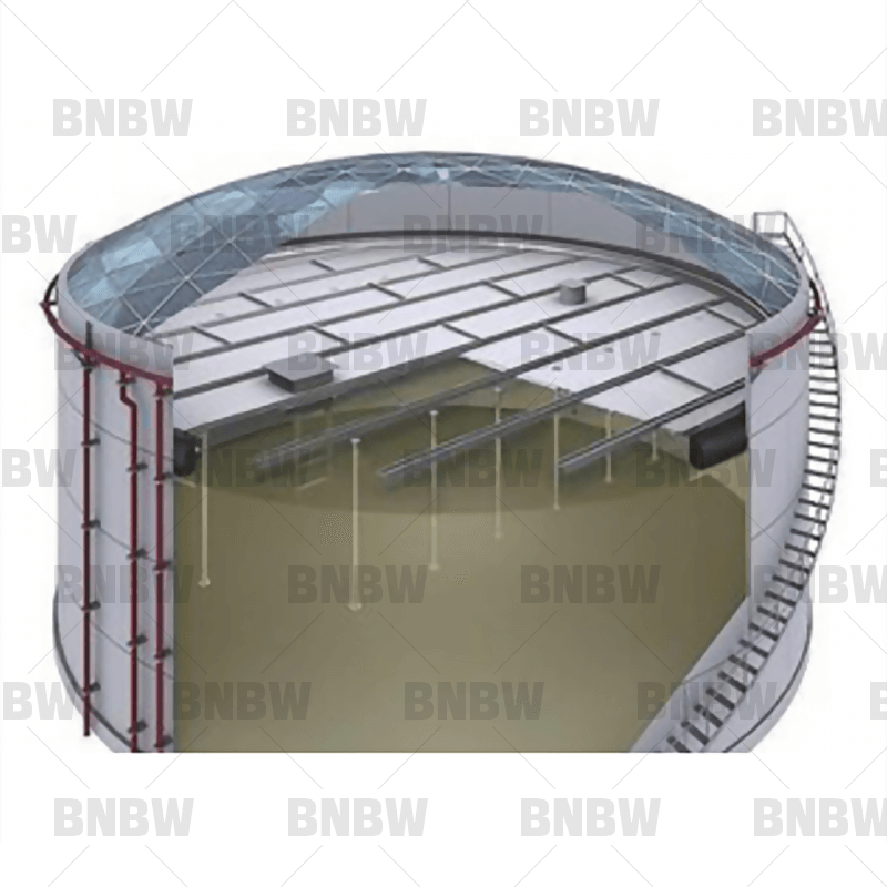 The New Design Fully Connected with Liquid Internal Floating Roof for Storage Tanks