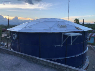 The GFS Bolted Water Storage Tanks & Fusion Bonded Epoxy with Flat Deck Roof