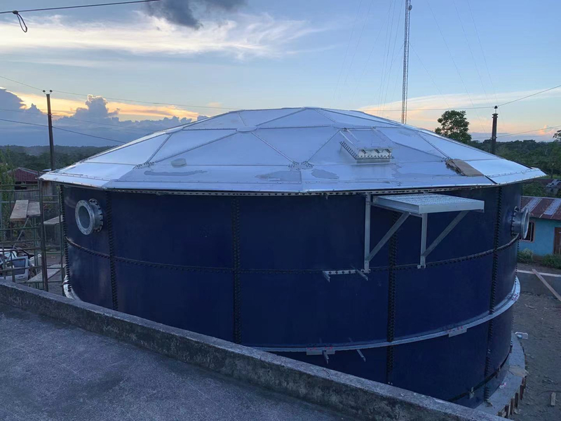 The GFS Bolted Water Storage Tanks & Fusion Bonded Epoxy with Flat Deck Roof